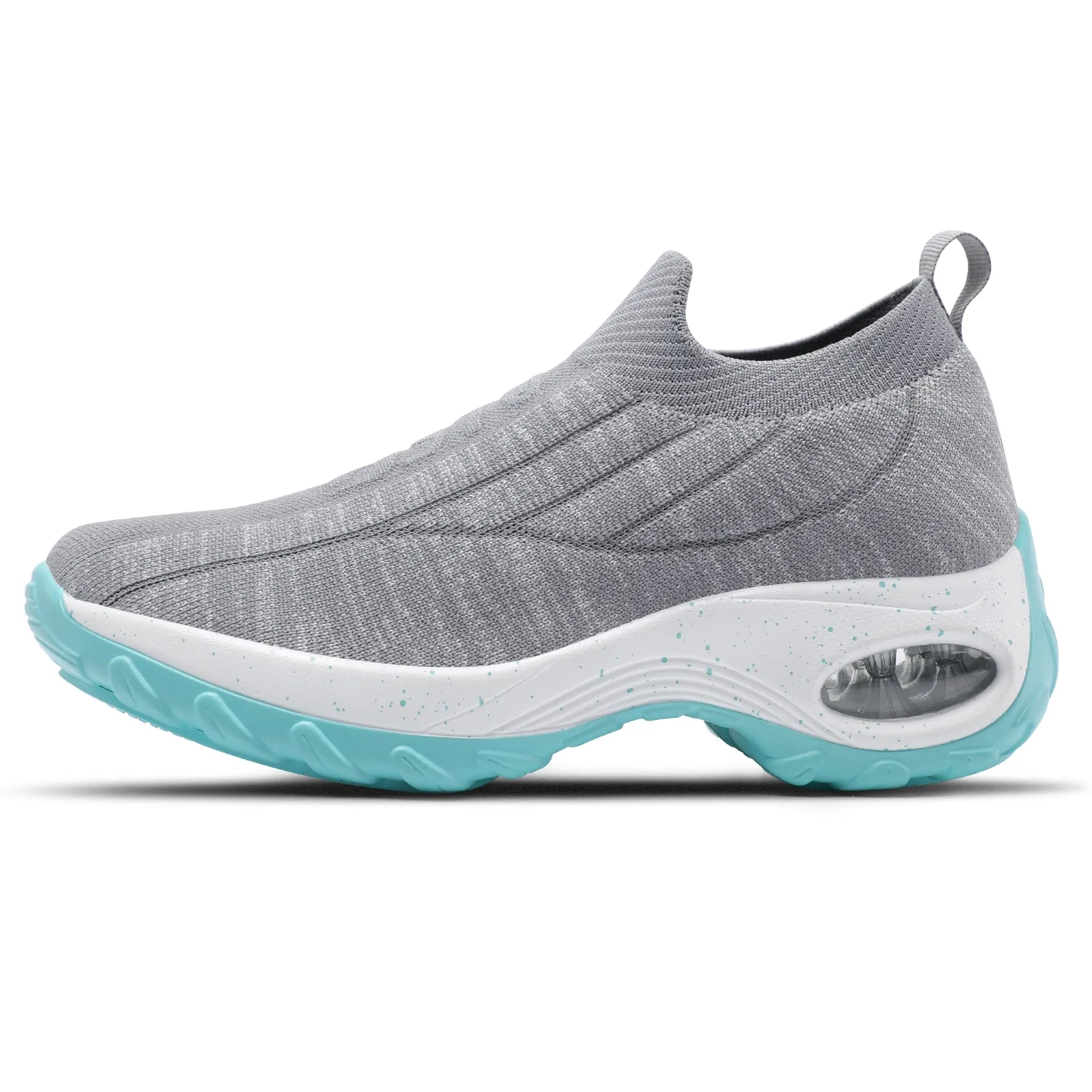 STQ Womens Slip on Walking Shoes Breathable Non Slip Work Shoes Comfortable Air Cushion Orthopedic Sneakers with Arch Support
