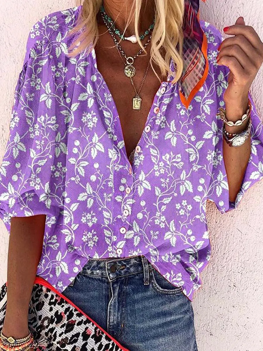 Stunncal Long Sleeve Printed Button Shirt (3 colors)