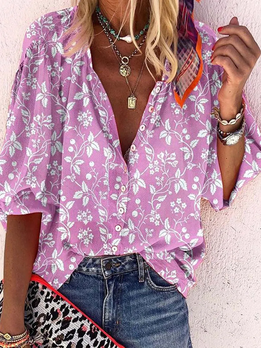 Stunncal Long Sleeve Printed Button Shirt (3 colors)