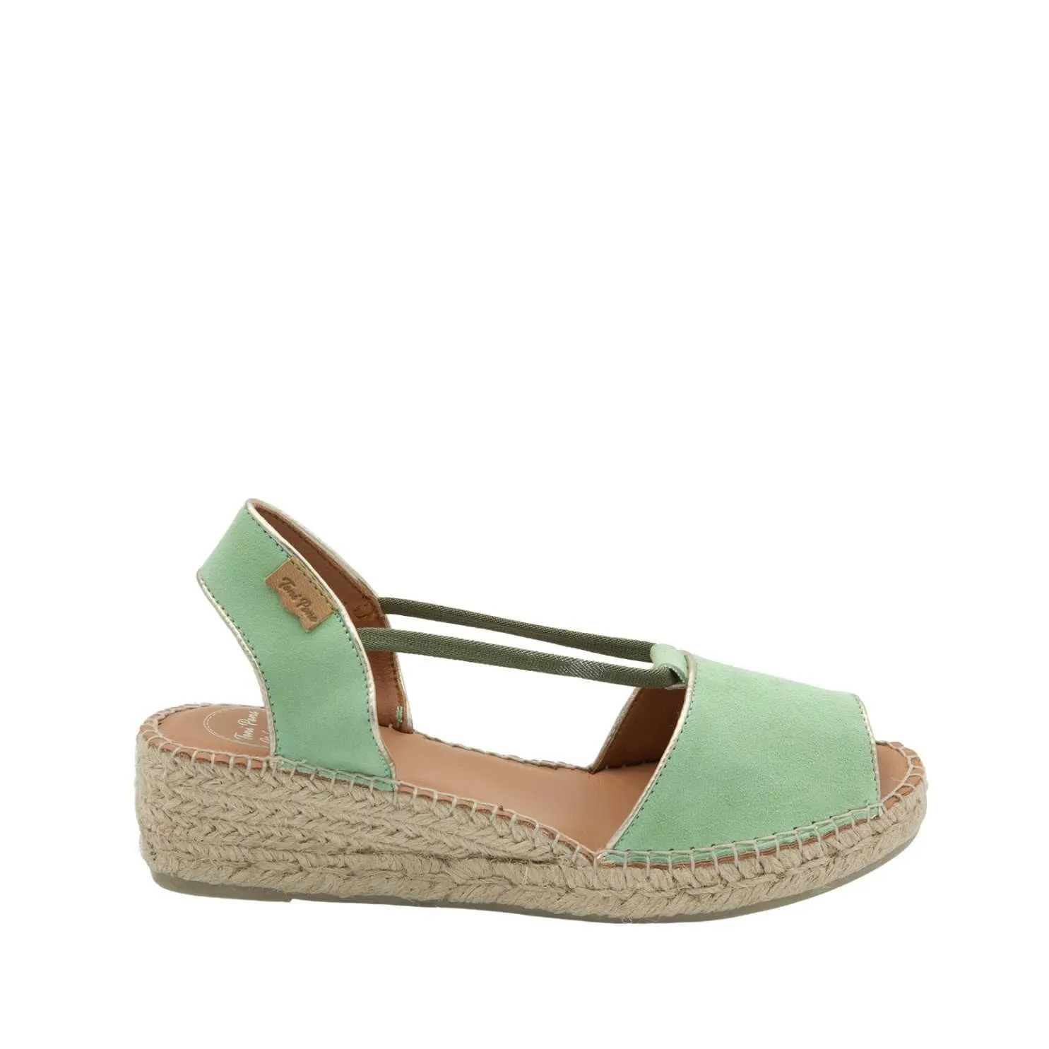 Suede Leather Wedge Espadrille for Women - Bilda
