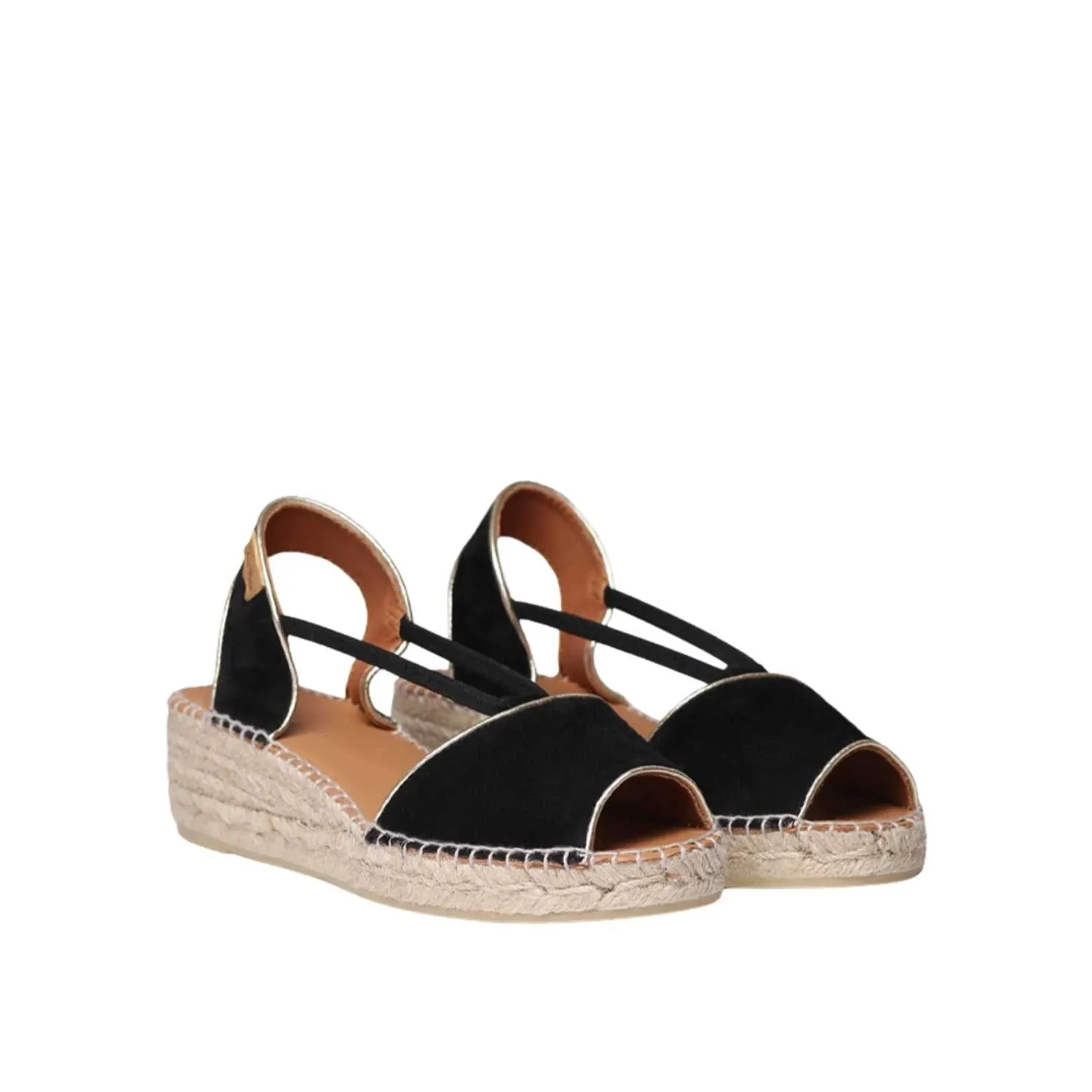 Suede Leather Wedge Espadrille for Women - Bilda