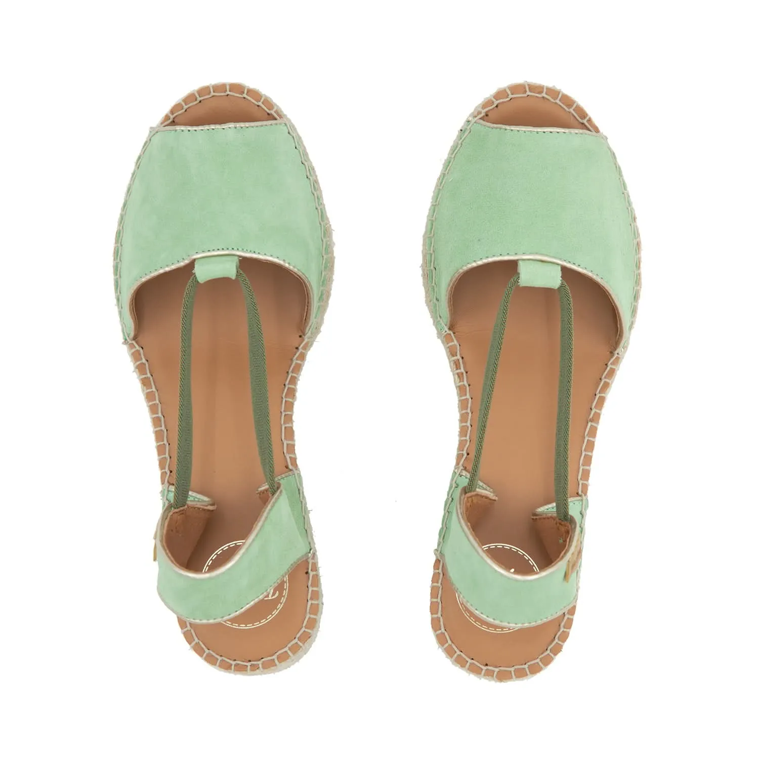 Suede Leather Wedge Espadrille for Women - Bilda