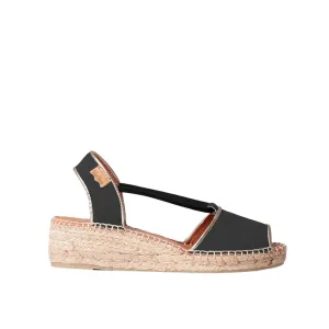 Suede Leather Wedge Espadrille for Women - Bilda
