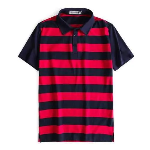Summer Business Striped Golf Shirts