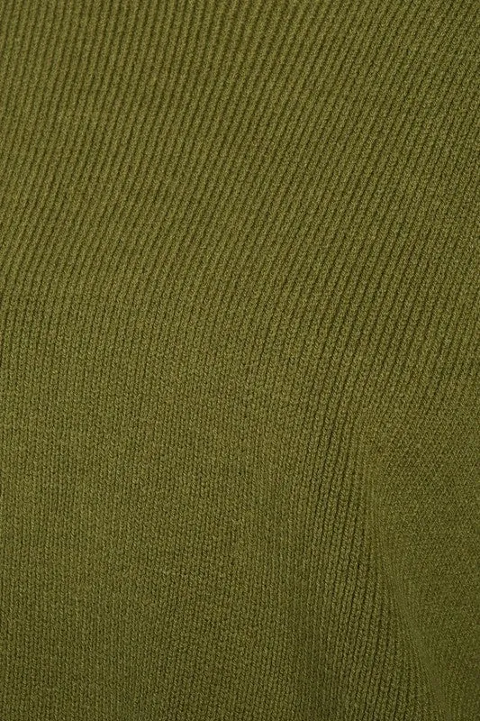 Sweaters OVER FITTED LONG SLEEVE SWEATER TOP