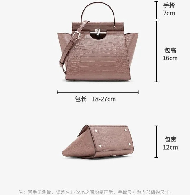 swing bag Women Metal Button Handbag