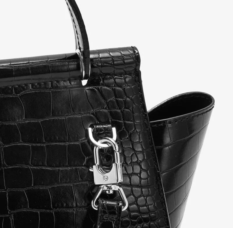 swing bag Women Metal Button Handbag