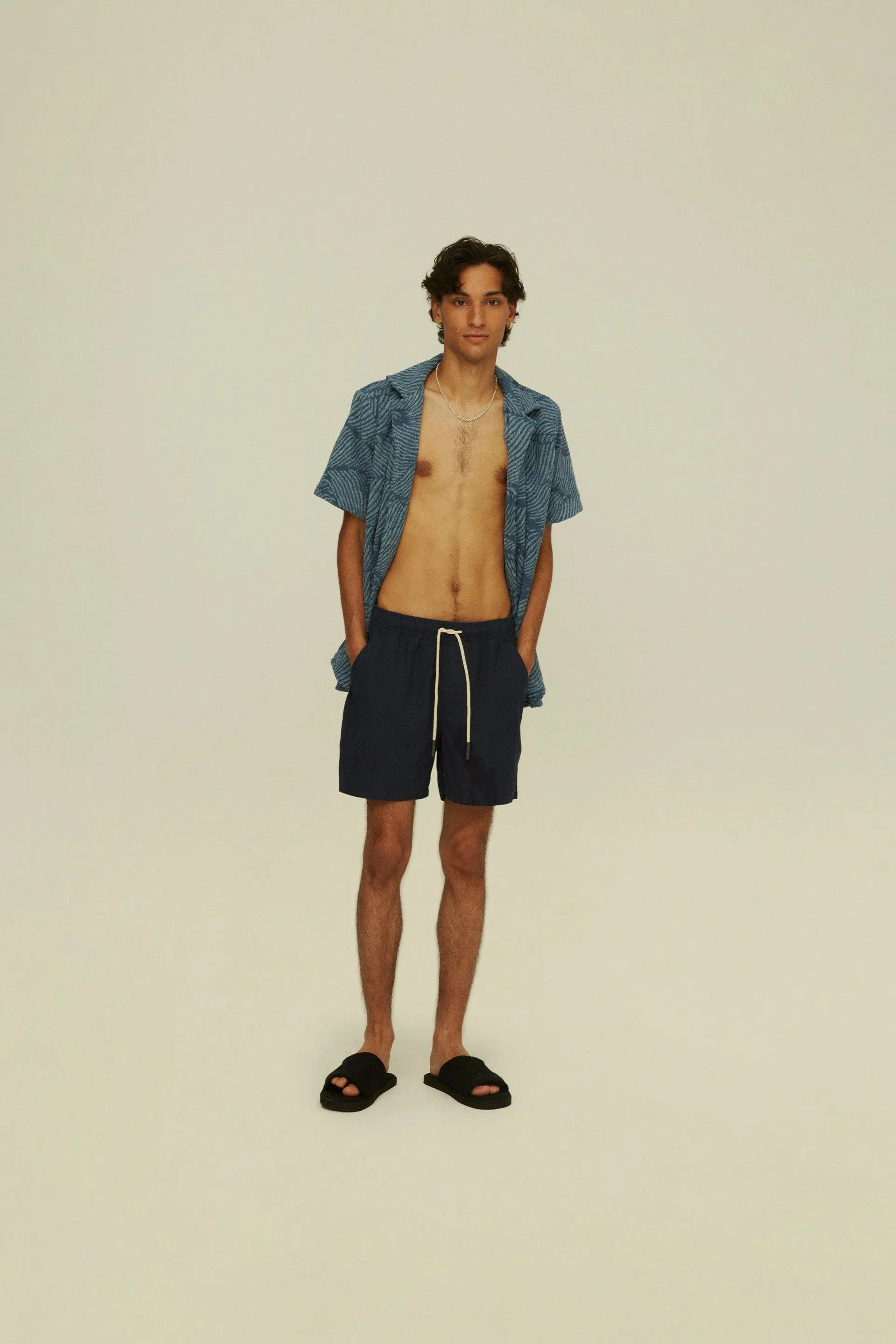 Taupe Linen Shorts
