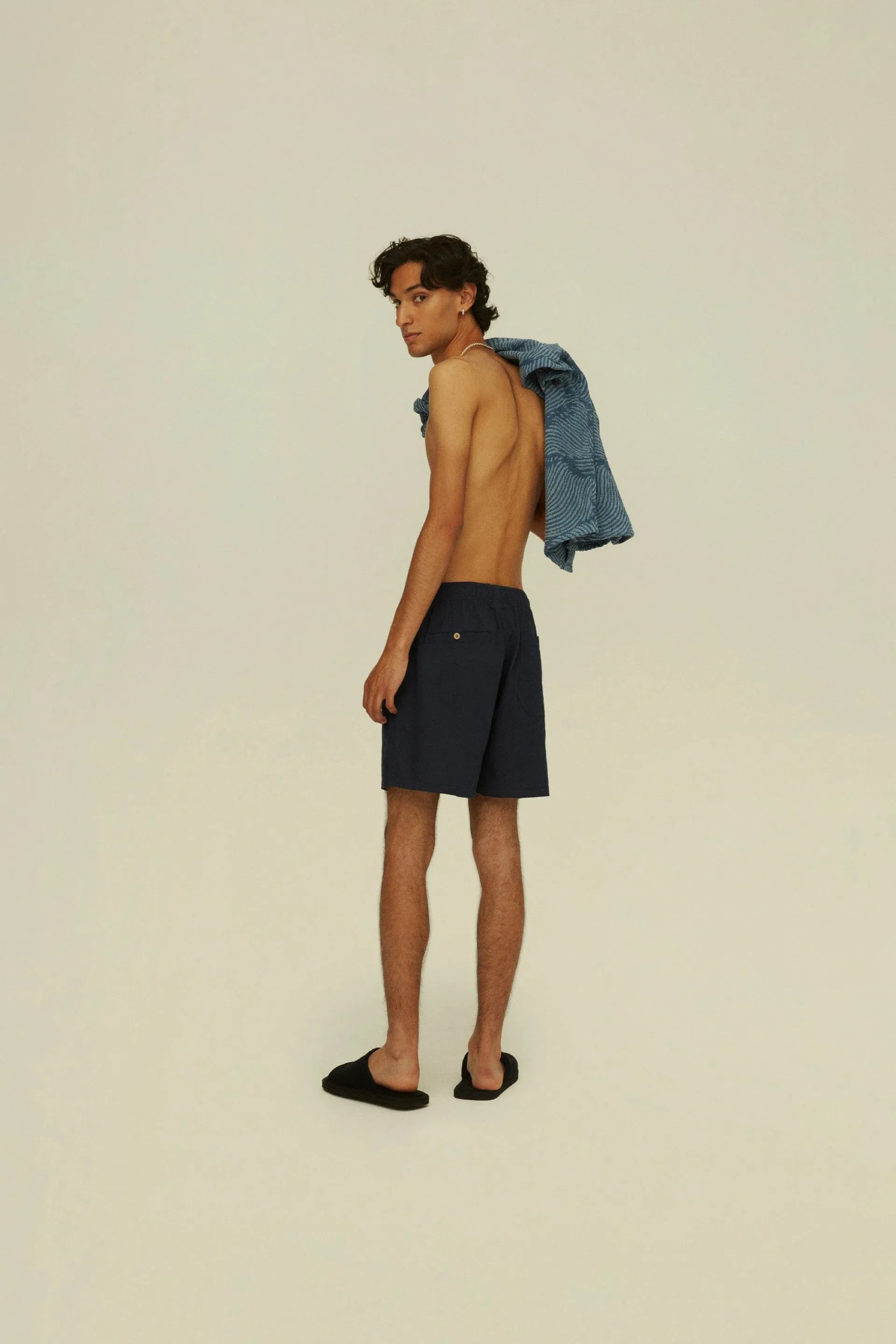 Taupe Linen Shorts