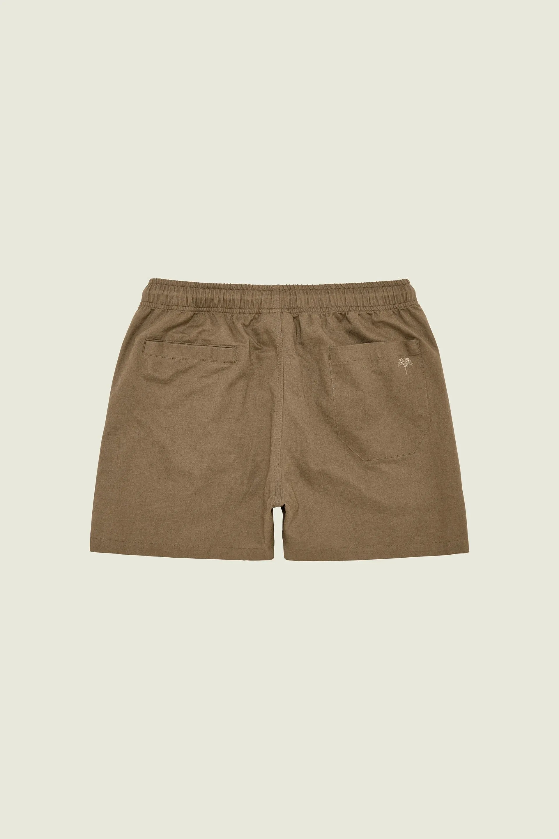Taupe Linen Shorts