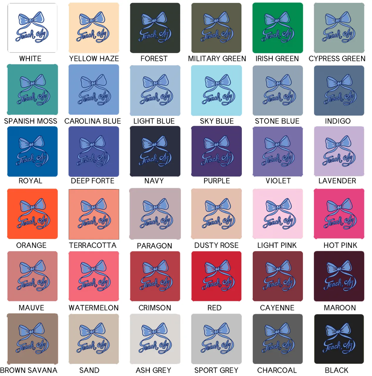 Teach Ag Bow Blue – Crewneck