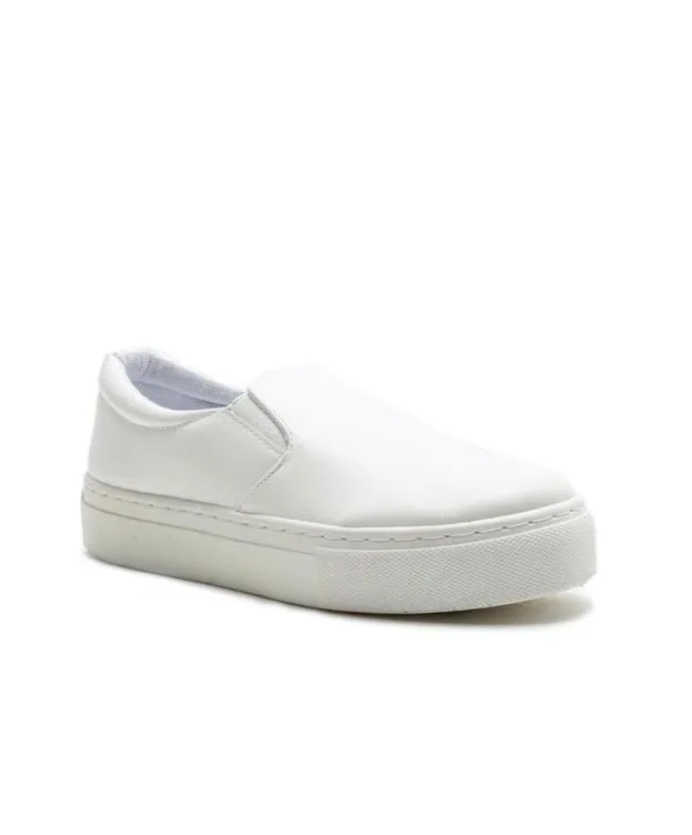 The Aubrey White Slip On Sneaker