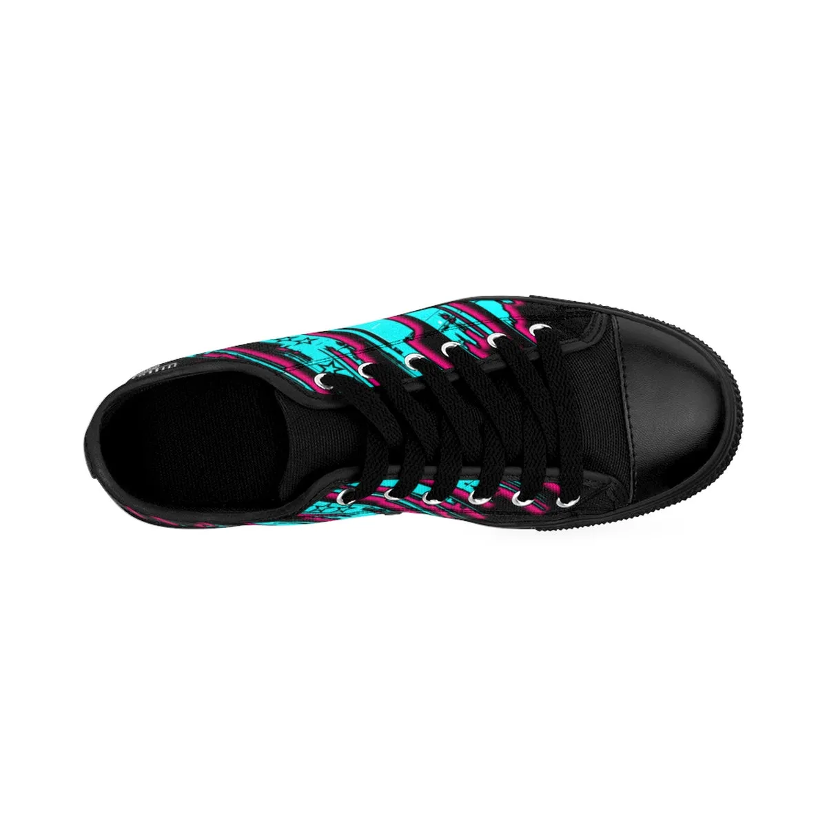 The Edge of Insanity / Teal/ Pink Black/ Women's Sneakers