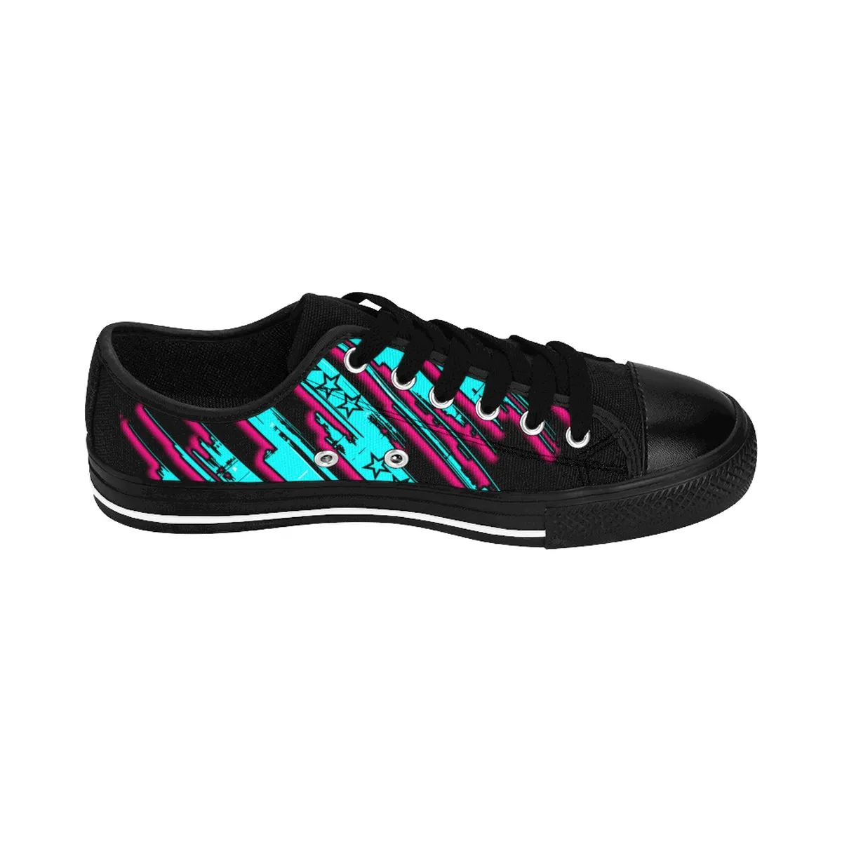 The Edge of Insanity / Teal/ Pink Black/ Women's Sneakers