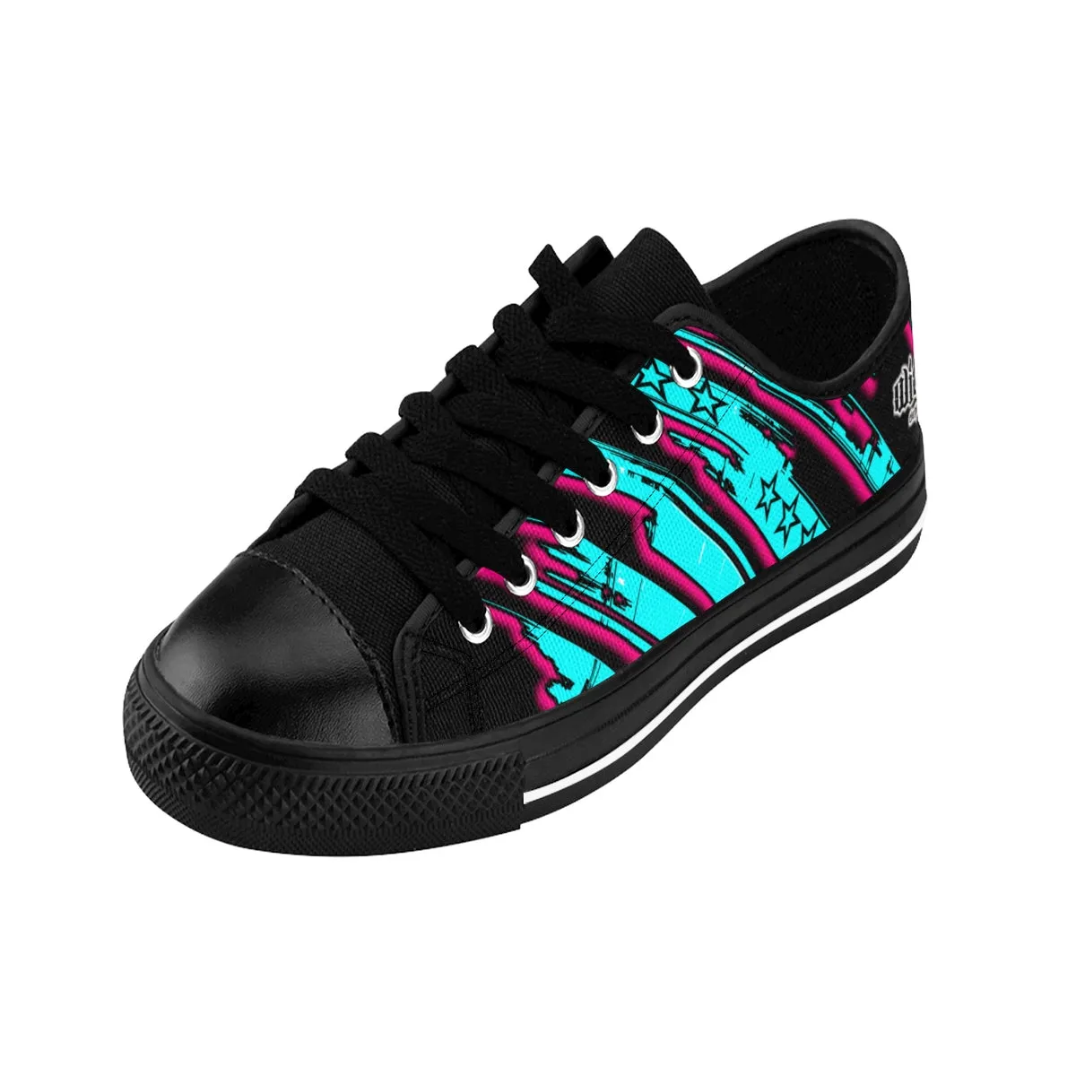 The Edge of Insanity / Teal/ Pink Black/ Women's Sneakers