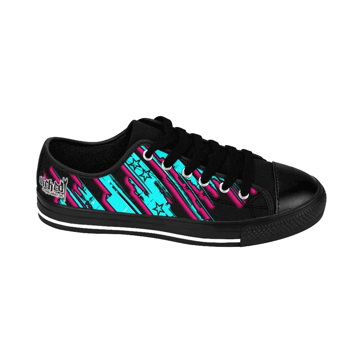 The Edge of Insanity / Teal/ Pink Black/ Women's Sneakers