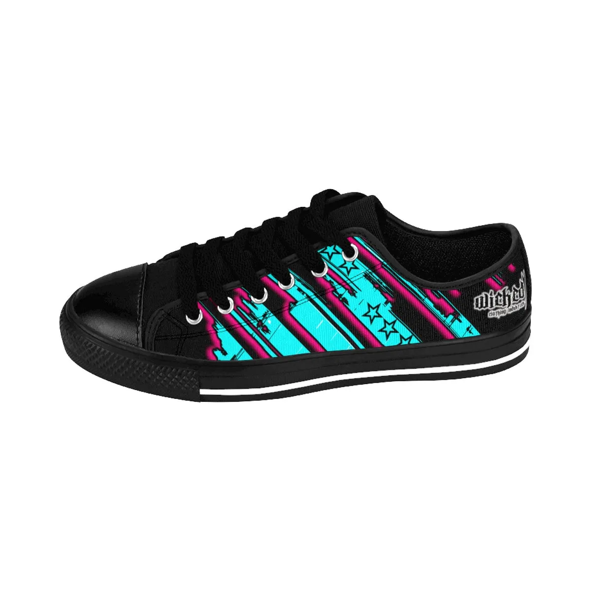 The Edge of Insanity / Teal/ Pink Black/ Women's Sneakers