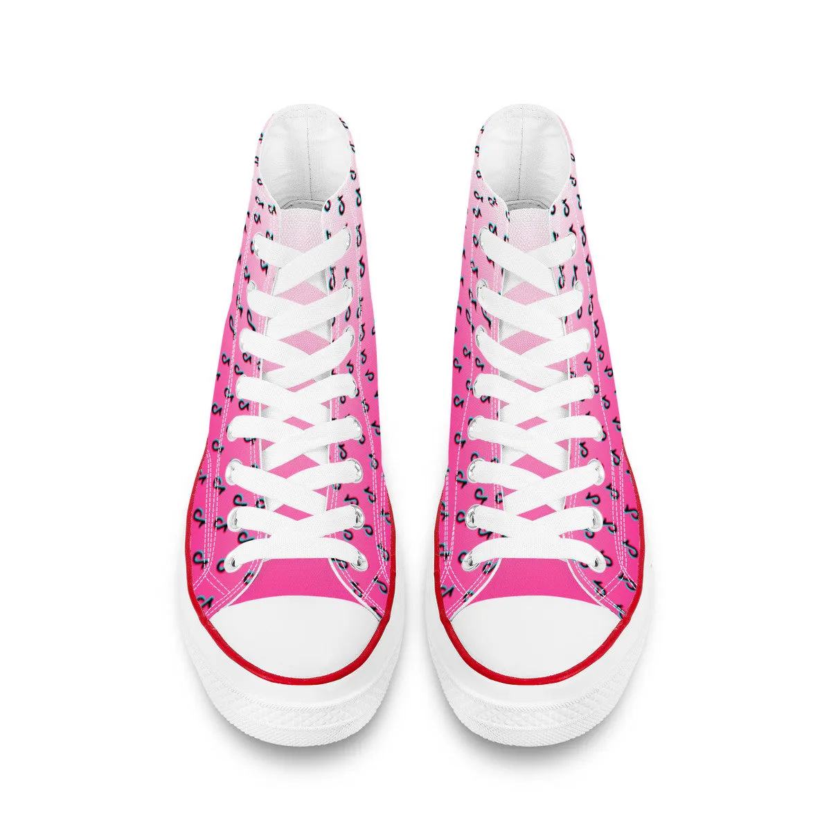TikTok High Top Canvas Shoes - Pink TikTok Sneakers