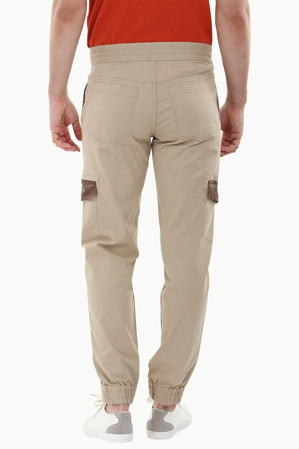 Twill Cargo Cuff Jogger Pants