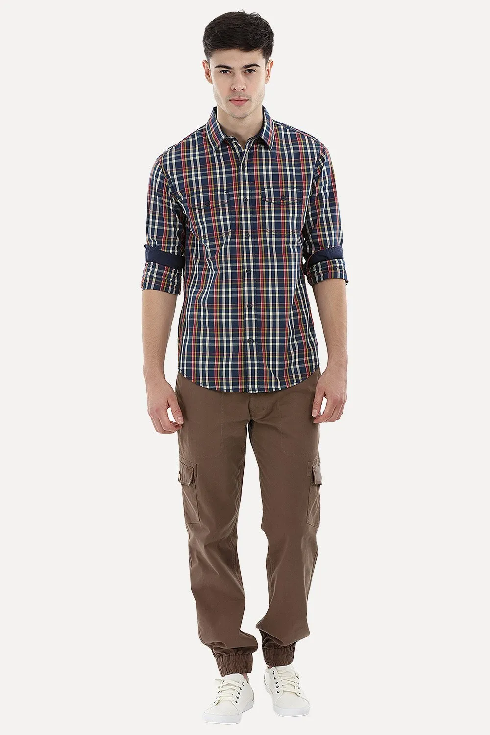 Twill Cargo Cuff Jogger Pants