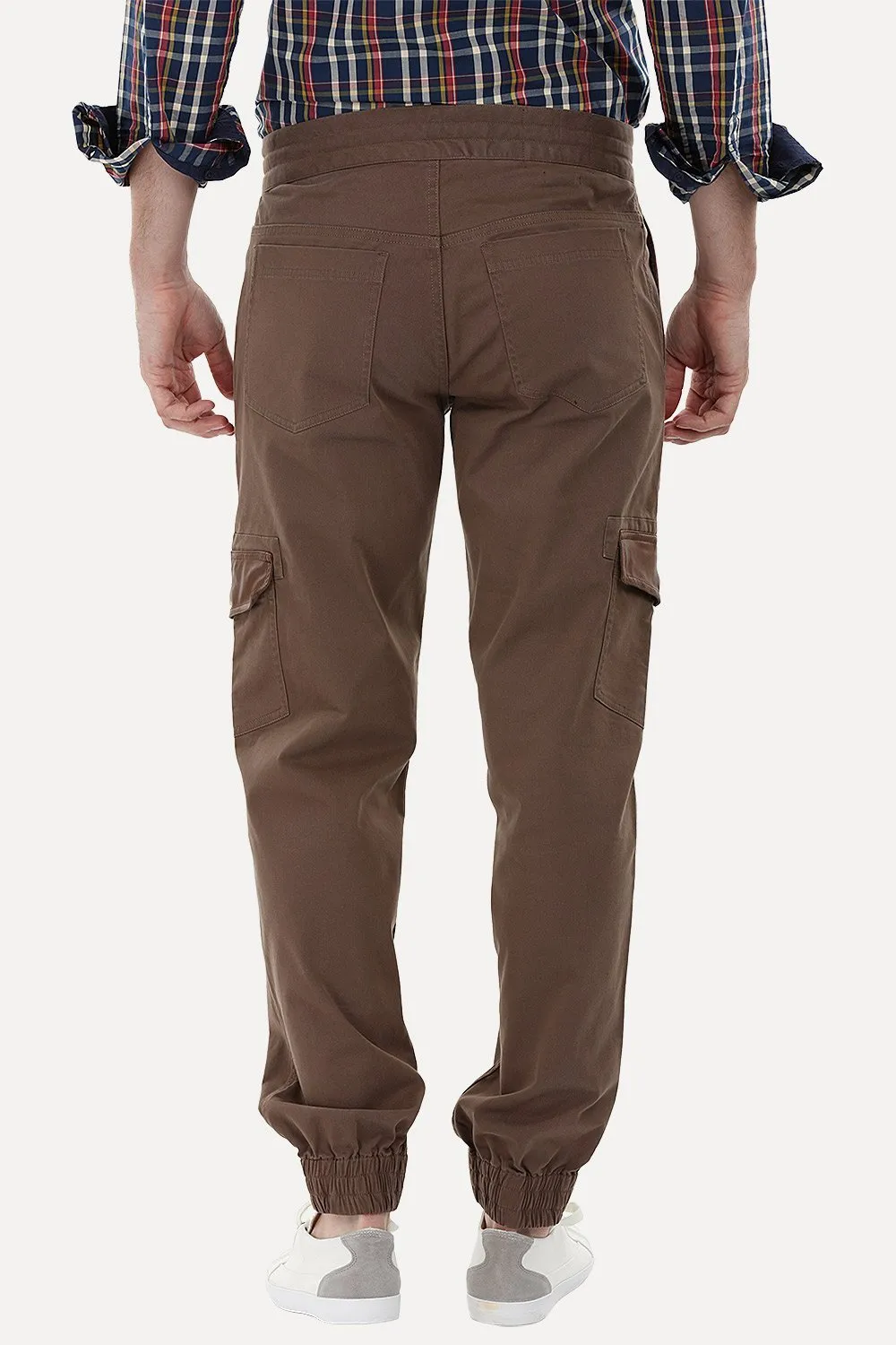 Twill Cargo Cuff Jogger Pants