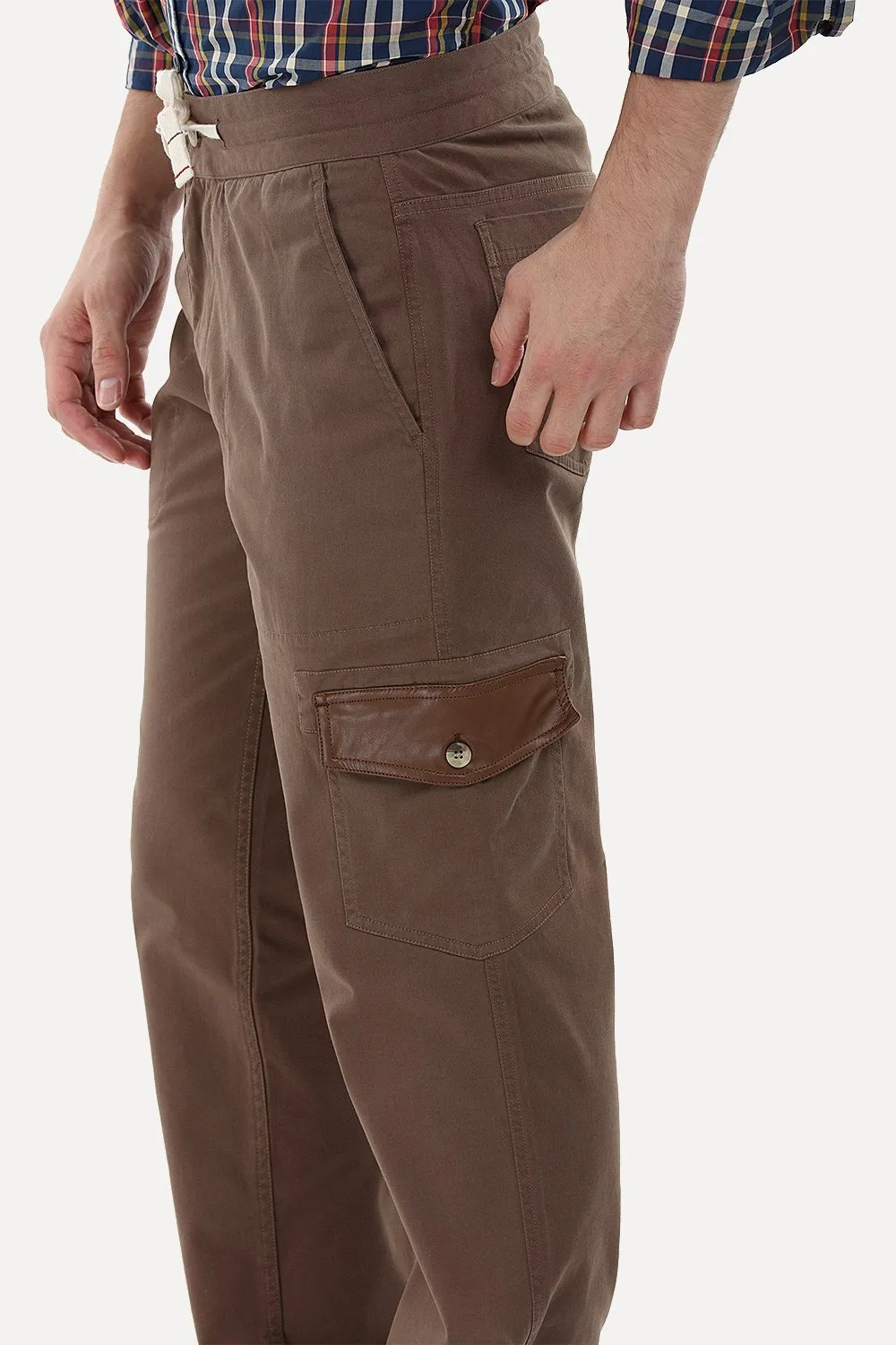 Twill Cargo Cuff Jogger Pants
