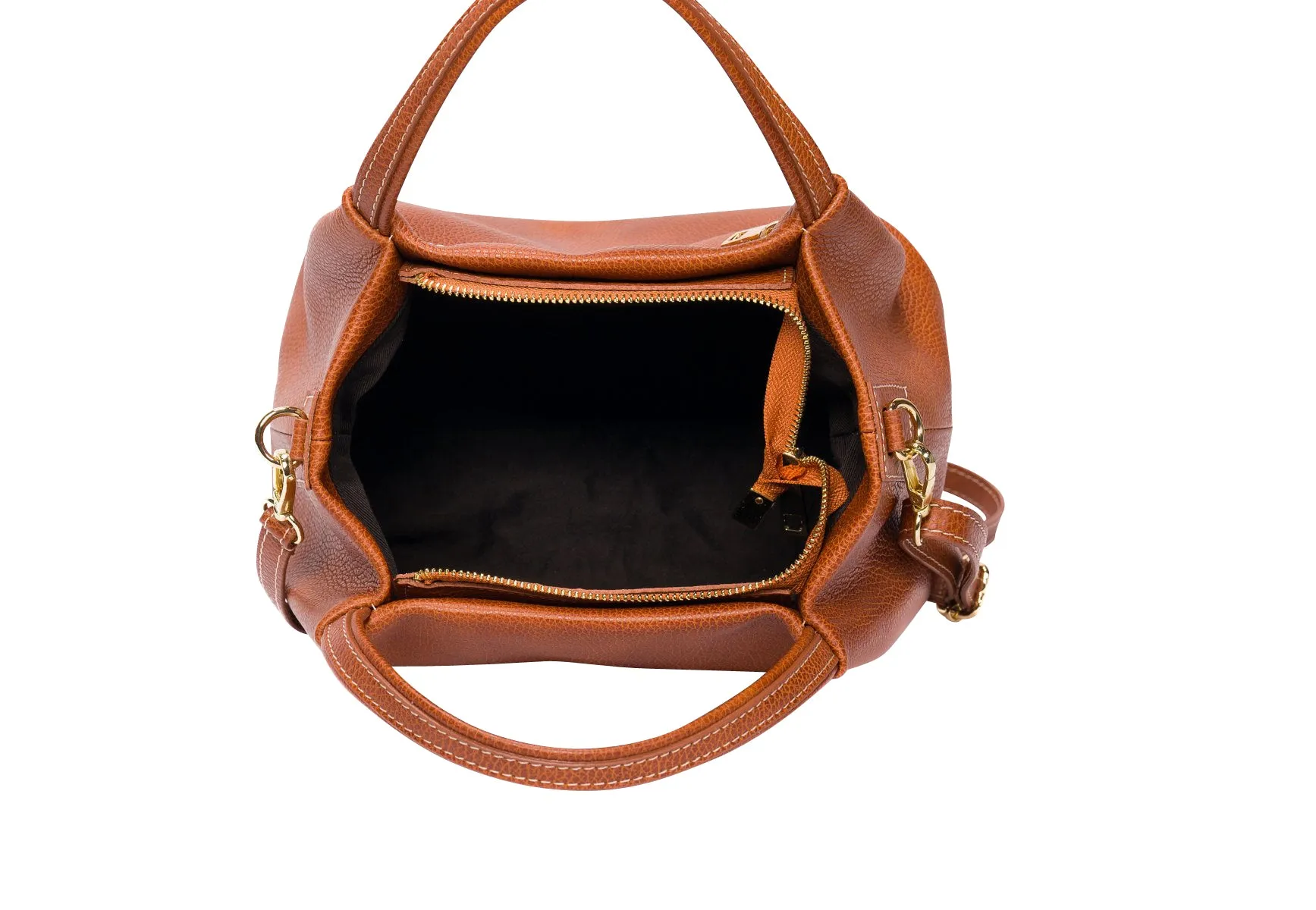Uffizi soft leather bag Tan