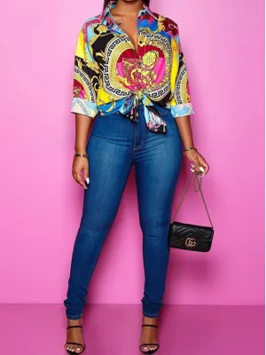 Valincia Print Blouse
