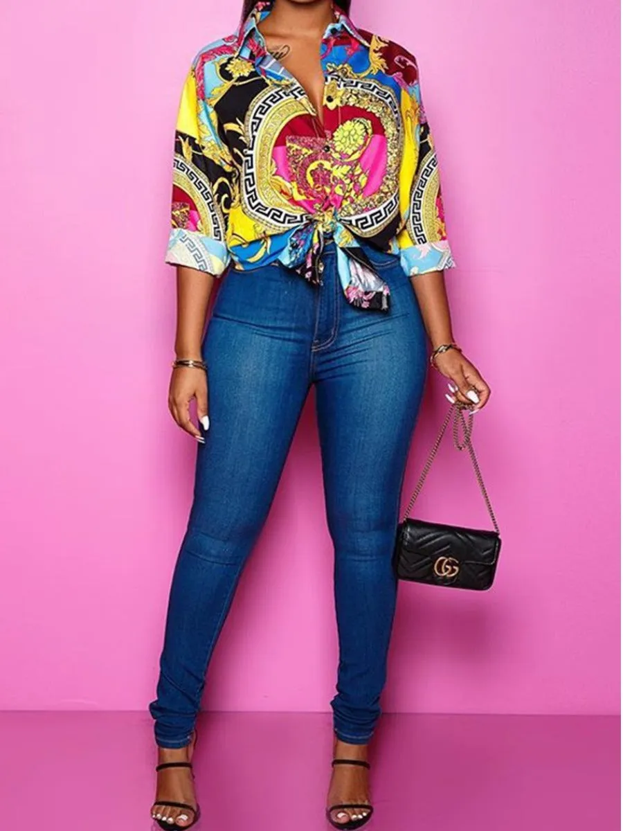 Valincia Print Blouse