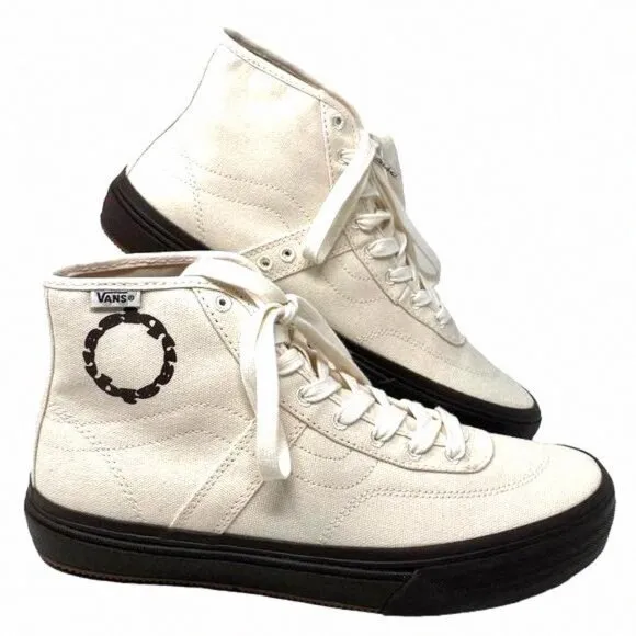 VANS x Quasi Crockett High Decon Shoe Canvas Beige VN0007QVTBD Size Women Casual