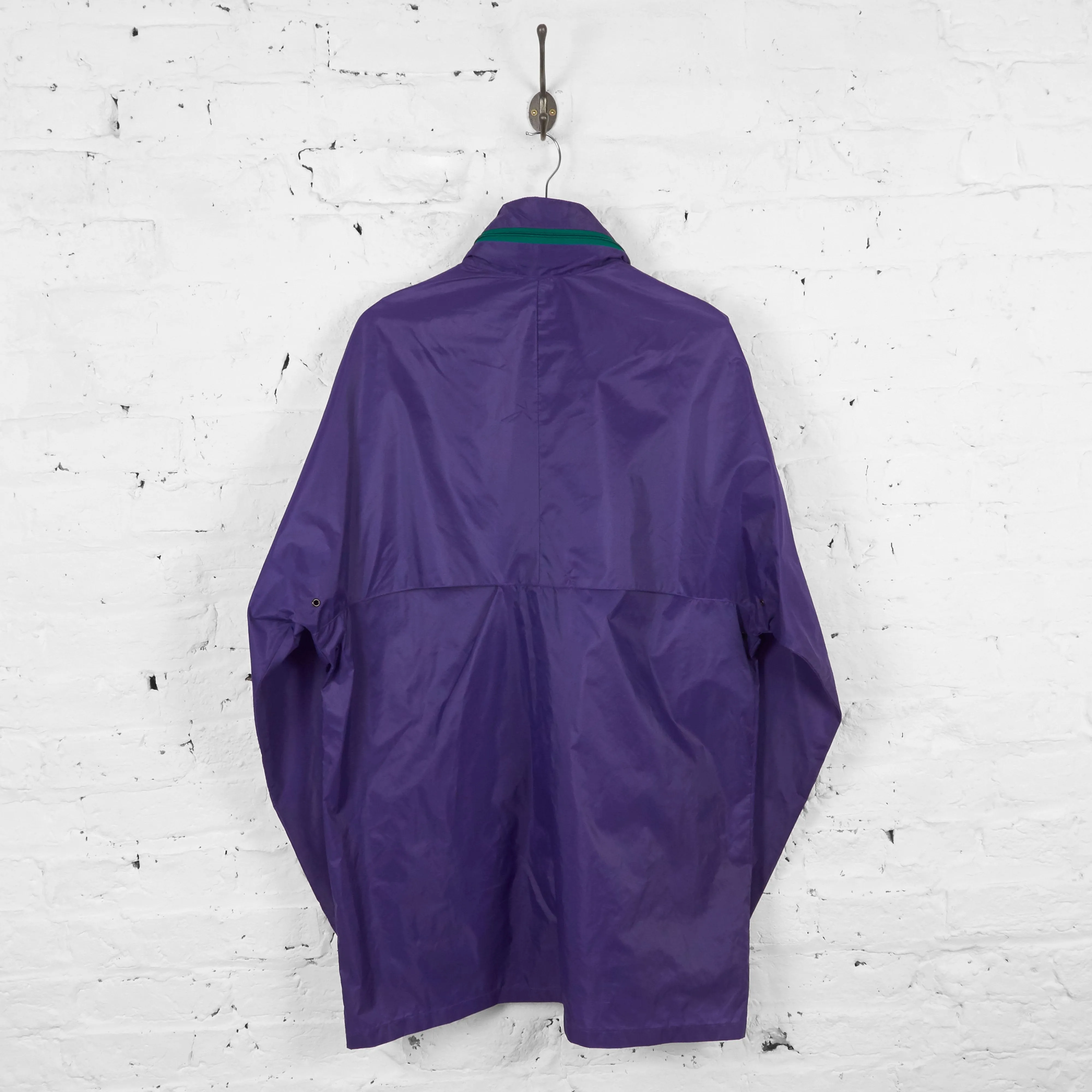 Vintage K-Way Cagoule Rain Jacket - Purple - XL