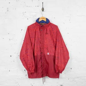 Vintage K-Way Rain Jacket Cagoule - Red - L