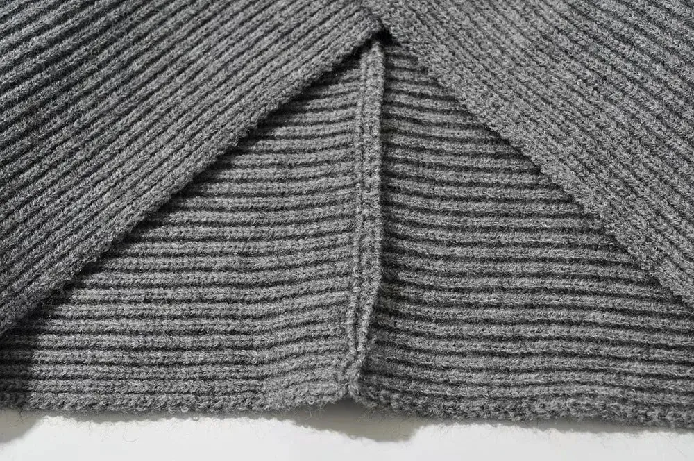 Vintage V-neck Batwing Sleeve Cross Design Knit Sweaters