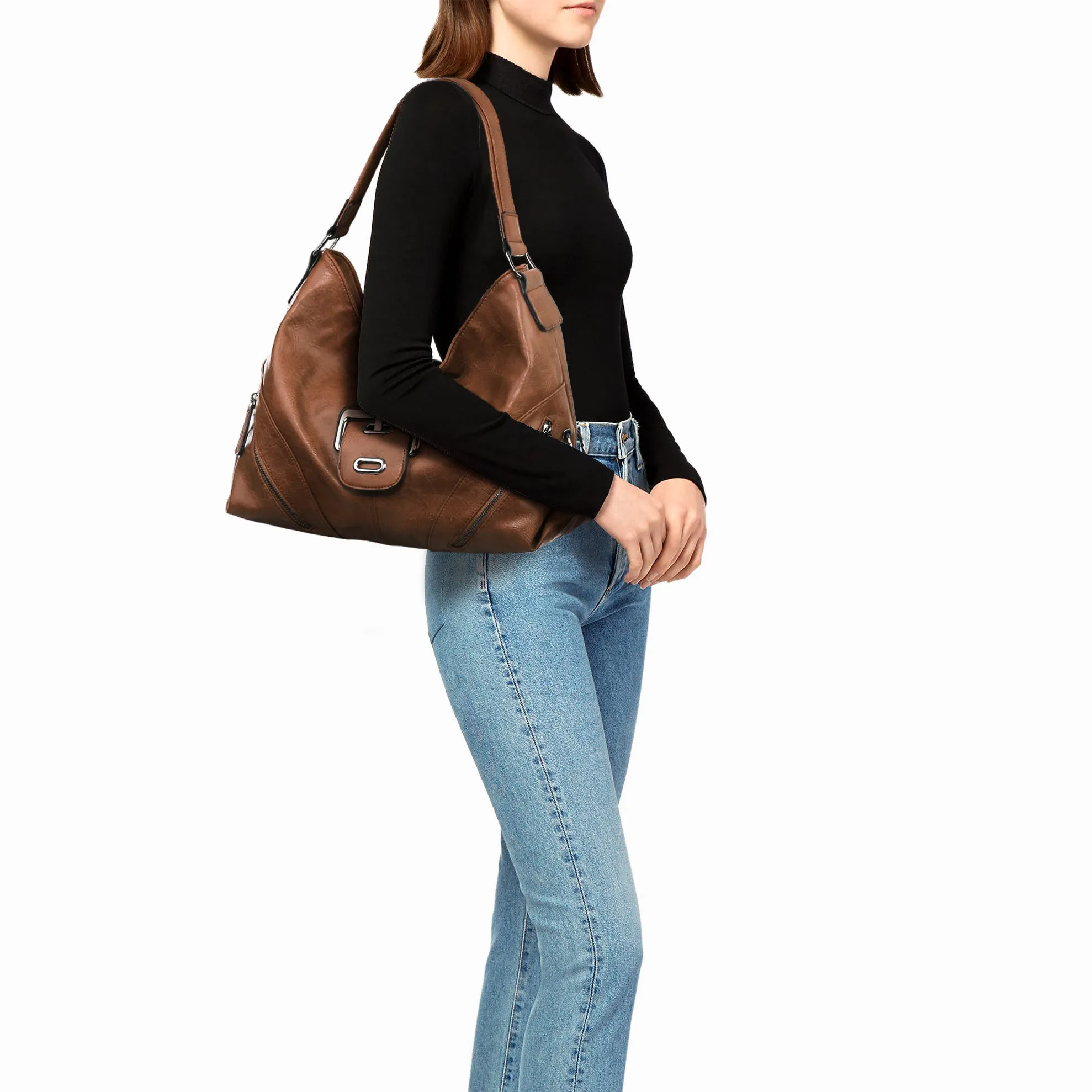 VONMAY Large Women Hobo Purse Shoulder Bag Ladies Buckle Handbags