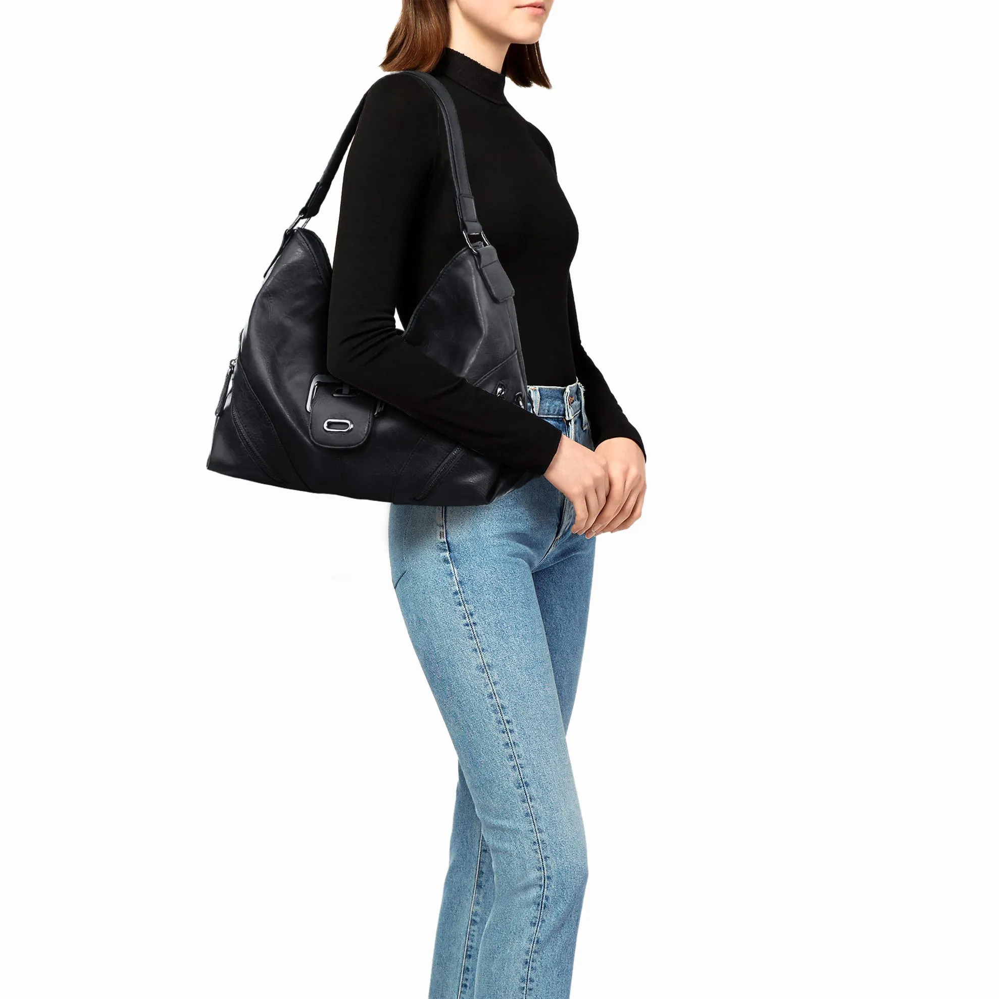 VONMAY Large Women Hobo Purse Shoulder Bag Ladies Buckle Handbags