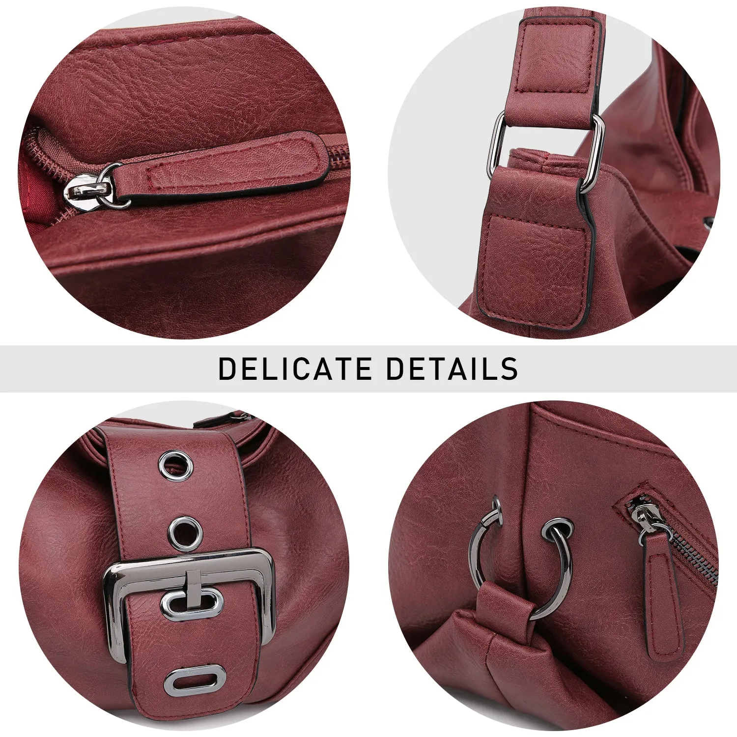 VONMAY Large Women Hobo Purse Shoulder Bag Ladies Buckle Handbags
