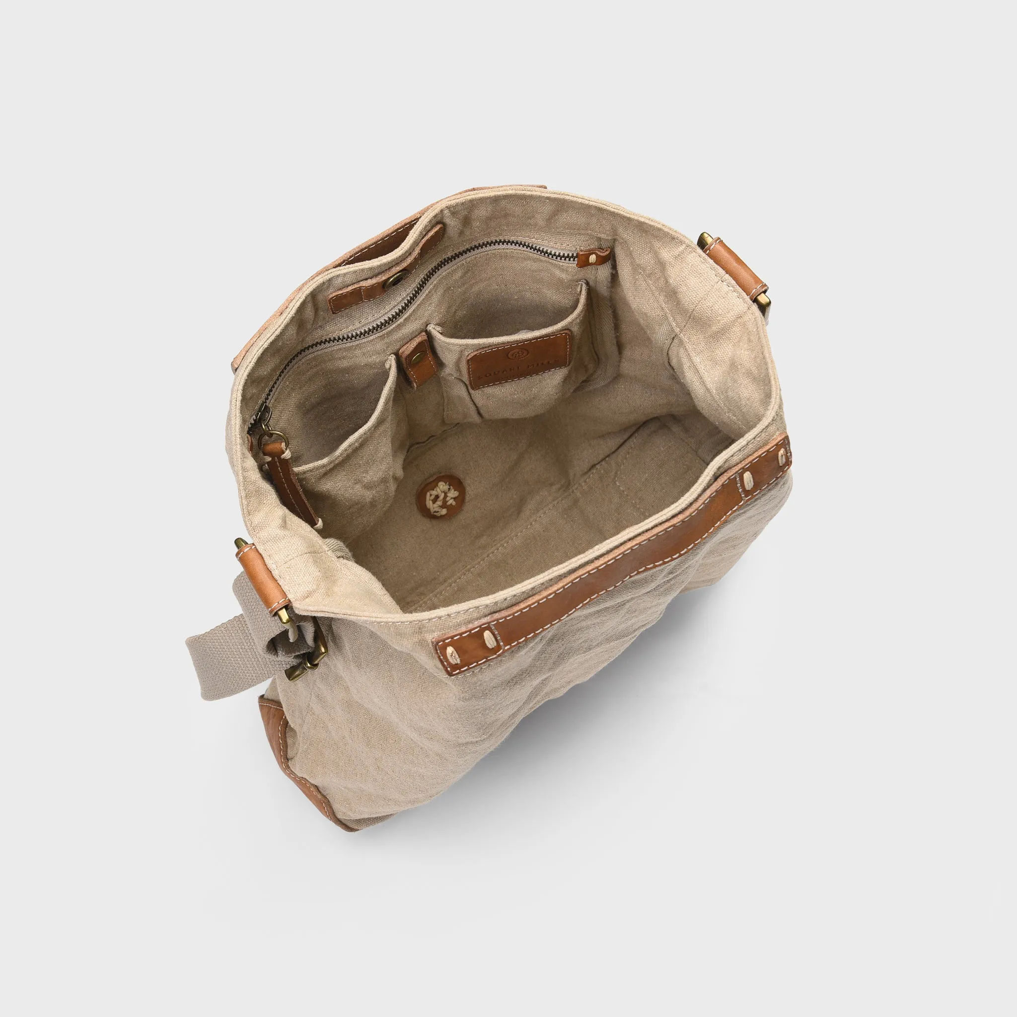 Washed Canvas Crossbody Bucket