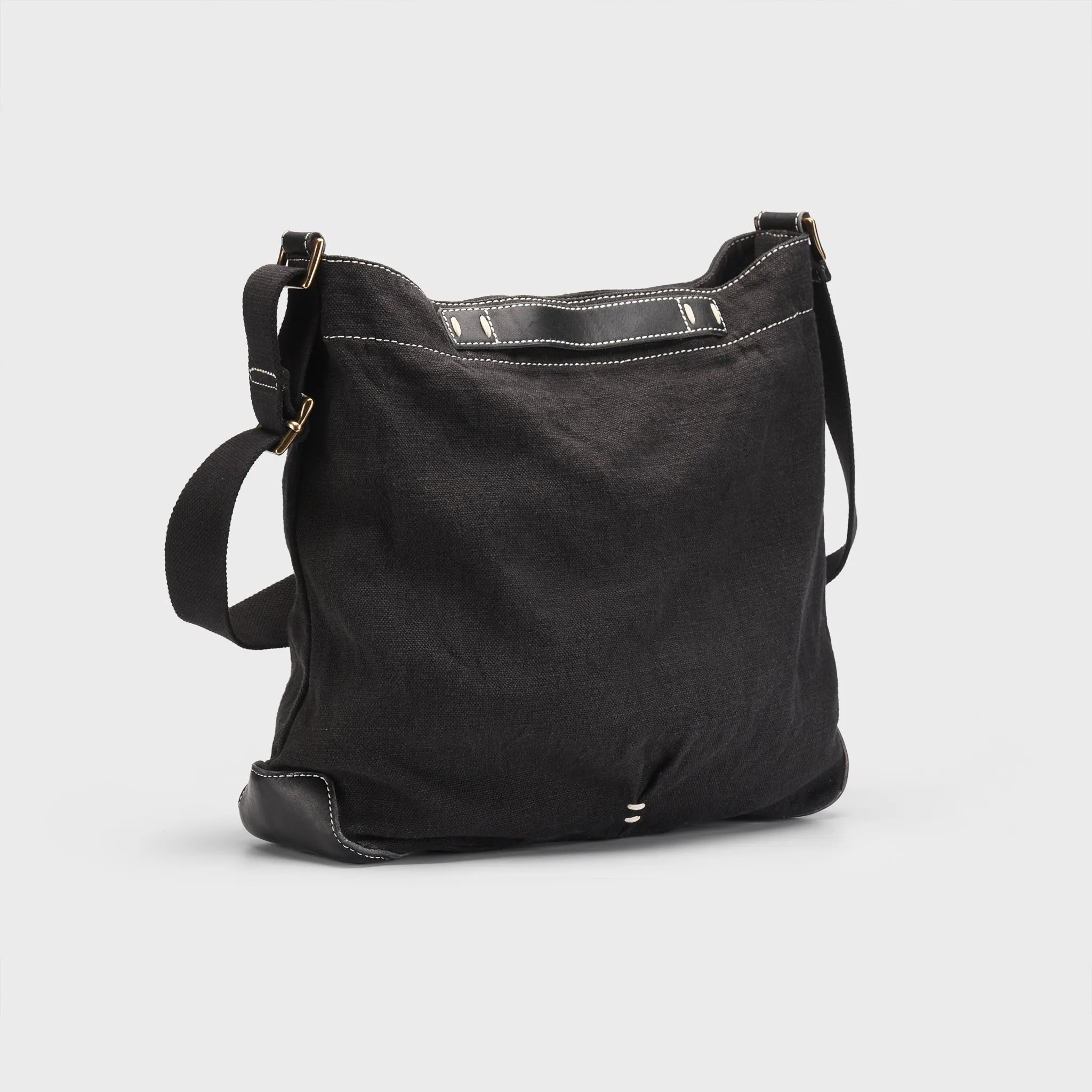 Washed Canvas Crossbody Bucket