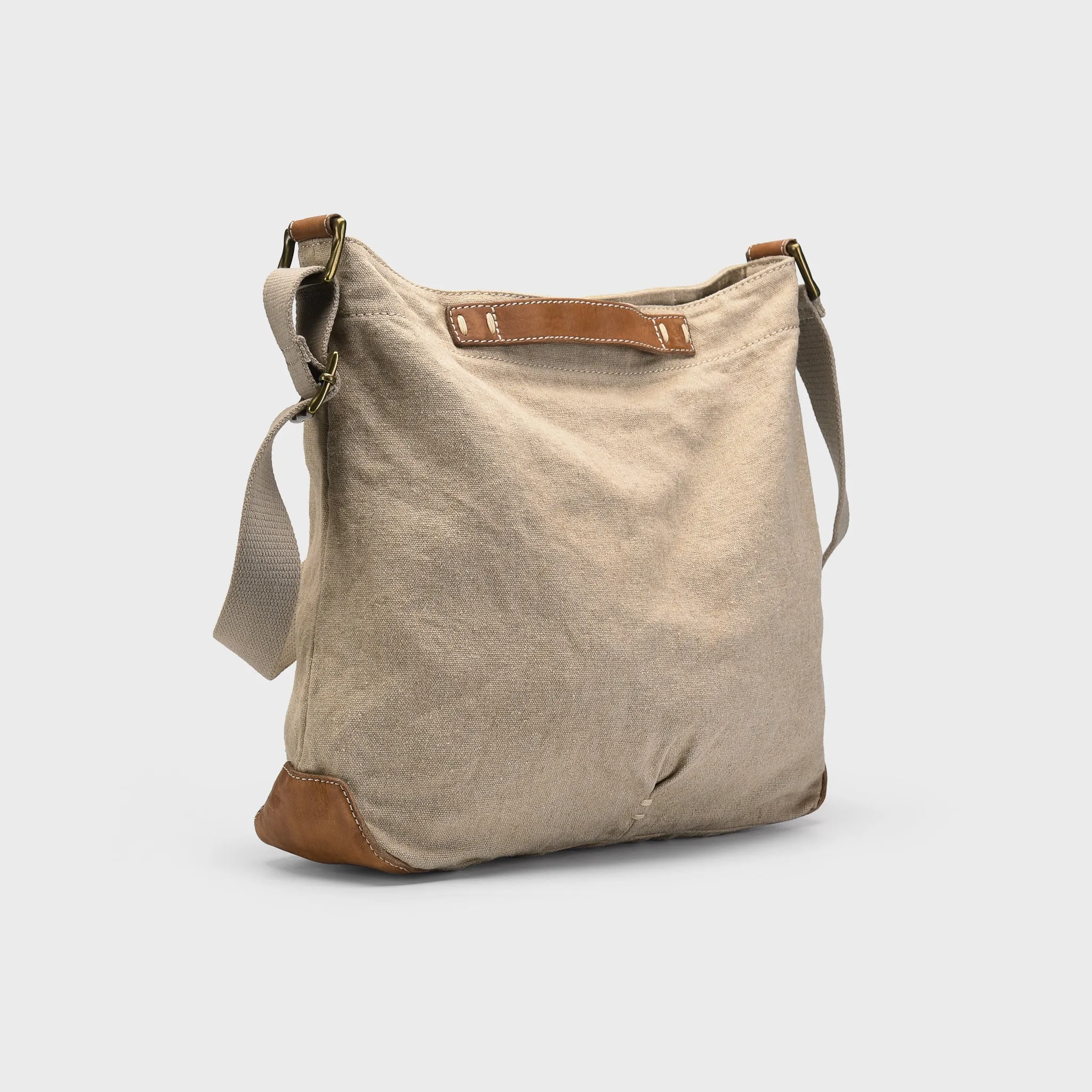 Washed Canvas Crossbody Bucket