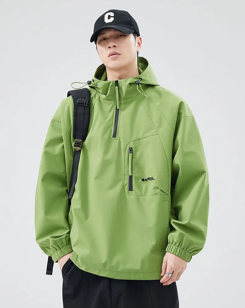 Waterproof and Windproof Men's Rain Coat for Outdoor Adventure