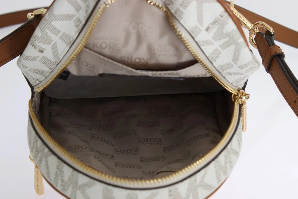 White ABBEY Leather XS Backpack