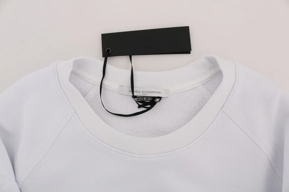 White Crewneck Cotton Sweater