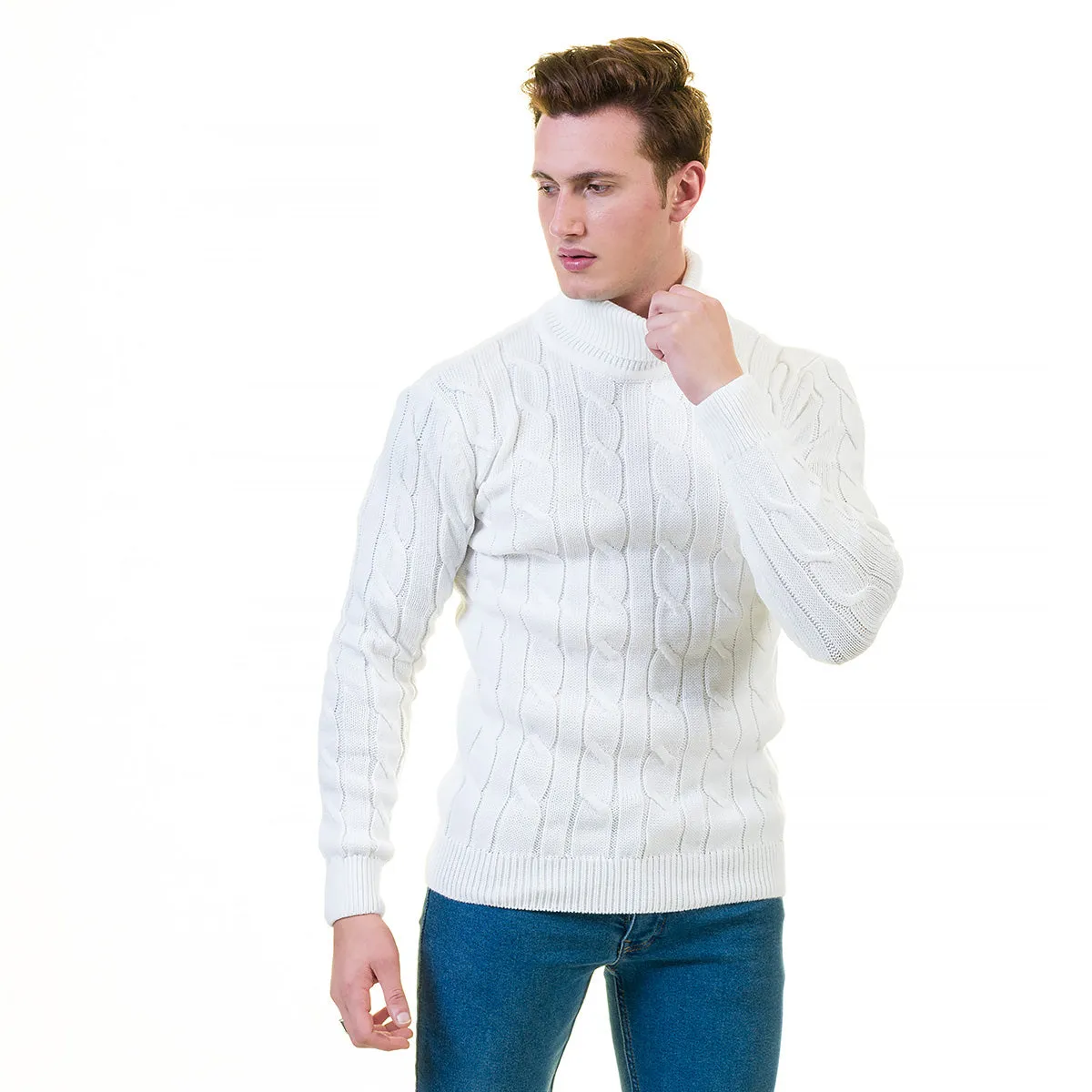 White European Wool Luxury Zippered With Sweater Jacket Warm Winter Tailor Fit
