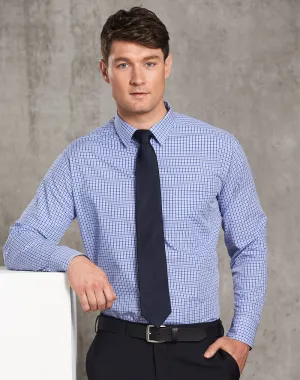 Winning Spirit-Men’s Multi-Tone Check Long Sleeve Shirt-M7320L