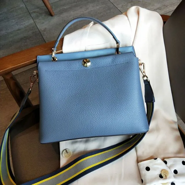 Women All-match Real Skin Cross Body Bag Classic Satchel Purse