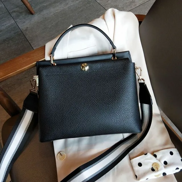 Women All-match Real Skin Cross Body Bag Classic Satchel Purse