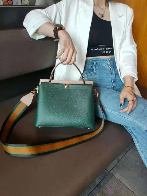 Women All-match Real Skin Cross Body Bag Classic Satchel Purse