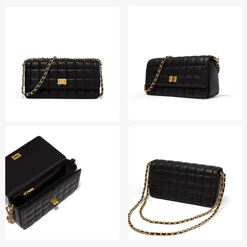 Women  casual double chain single shoulder messenger bag