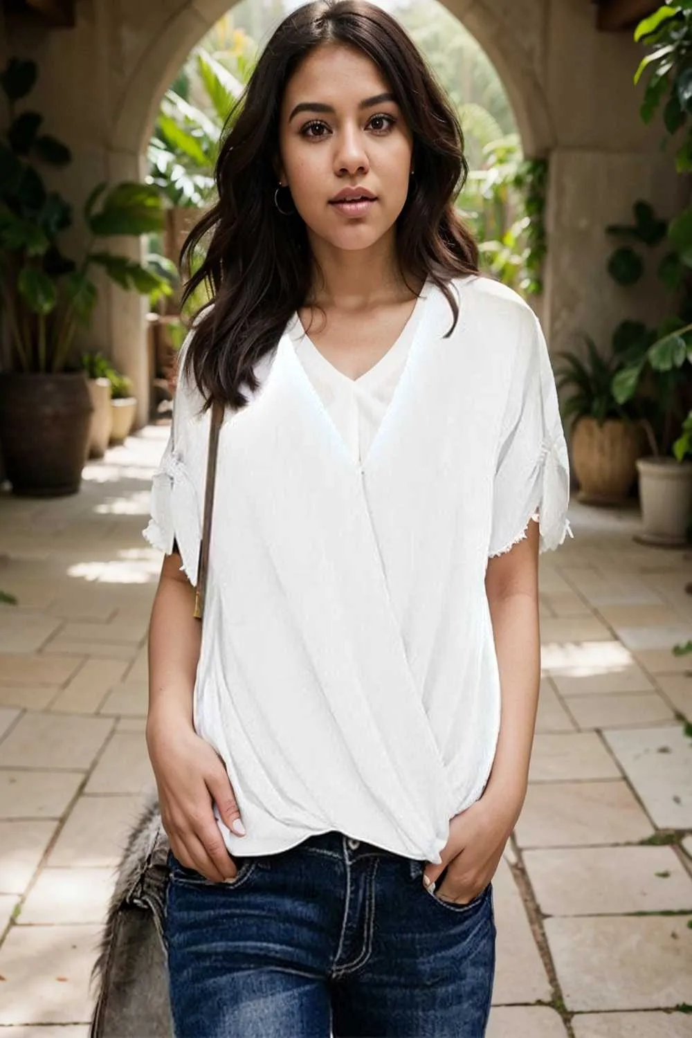 women s blouses loose solid belted long sleeve blouse