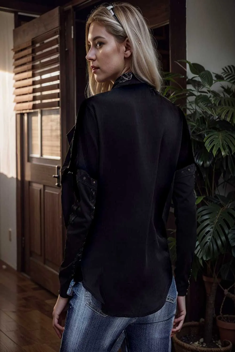 women s blouses loose solid belted long sleeve blouse